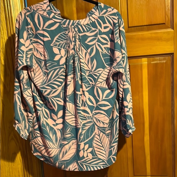 NYDJ Blue and Pink Patterned Blouse - Picture 7 of 8